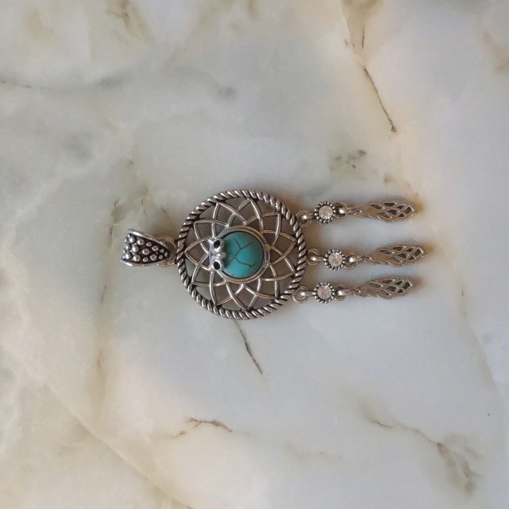 dream catcher pendant with owl snap